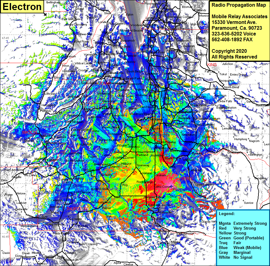 heat map radio coverage Electron